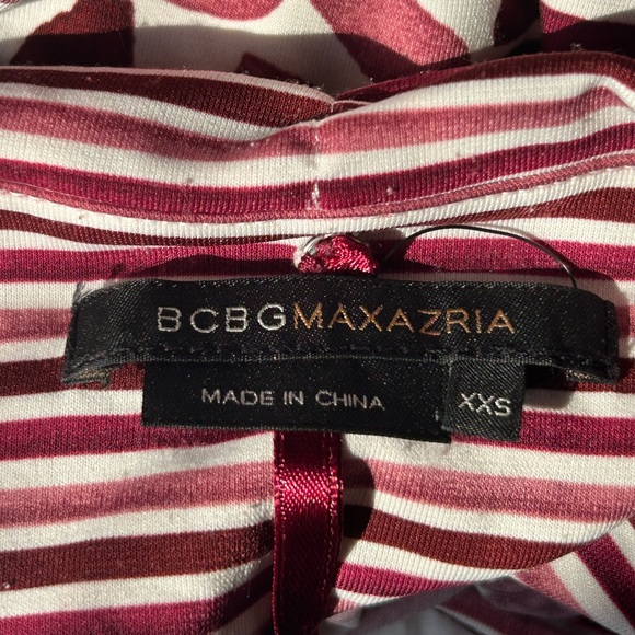 BCBG MAXAZRIA Vintage Pink, White and Red Halter Dress | Women’s Size XXS - Picture 4 of 5